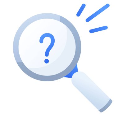 Arama belgesi boş tek durum izole edilmiş, düzgün gradyan biçim vektörü olan simge