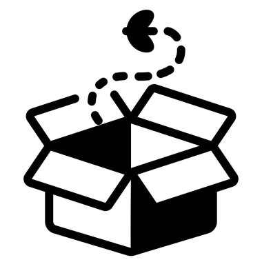 Katı biçim vektörlü boş durum izole edilmiş simgesi