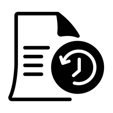 tarih dosyası boş tek durum izole edilmiş katı biçim vektörü olan simge