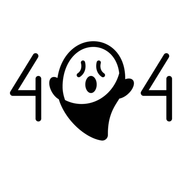 404 File Found Empty State Single Isolated Icon Solid Shape — Stock vektor