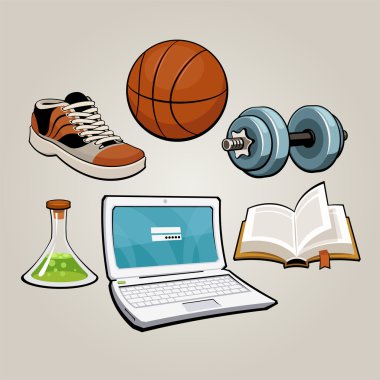 Spor ve eğitim öğrenci seti