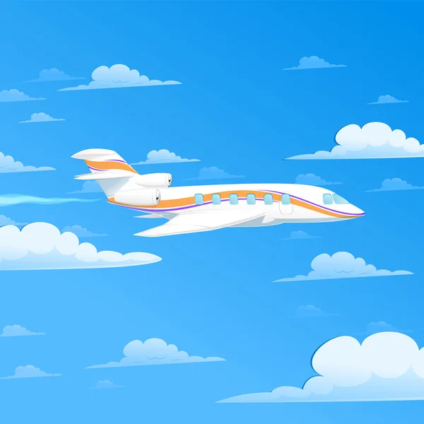 Ιπτάμενο αεροπλάνο — Διανυσματικό Αρχείο