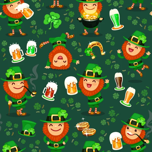 St.Patrick de dag patroon — Stockvector