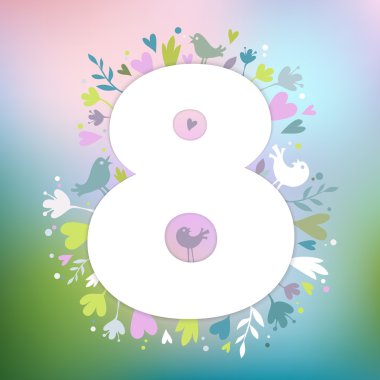 Kadınlar Günü için güzel kart