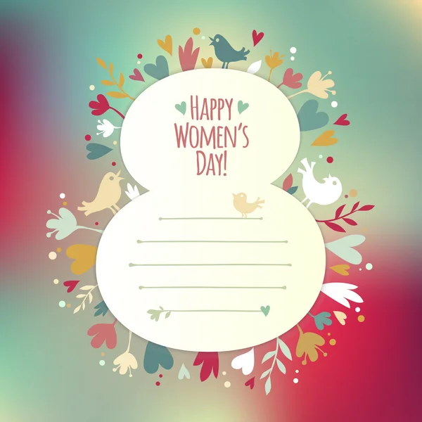 Bonita tarjeta instagram para el Día de la Mujer — Vector de stock