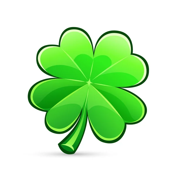 St.Patrick's day's dört yapraklı yonca — Stok Vektör
