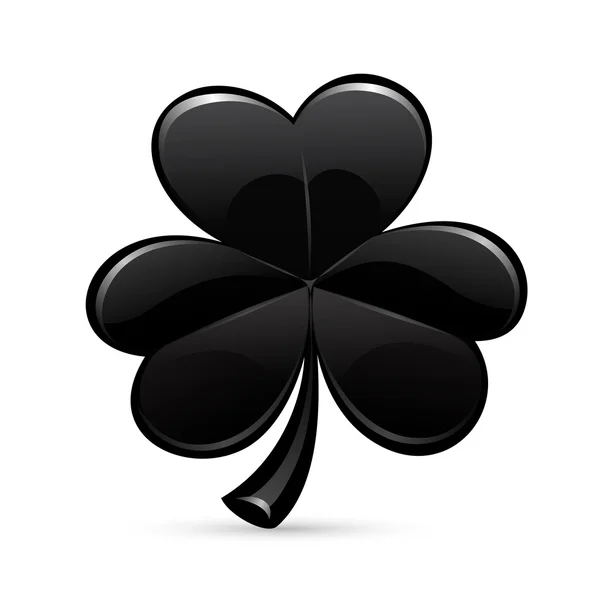 St. Patrick 's Day' s black trefoil — Archivo Imágenes Vectoriales