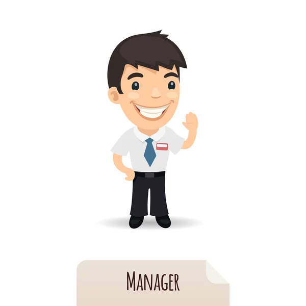 Waving Manager — Stock Vector