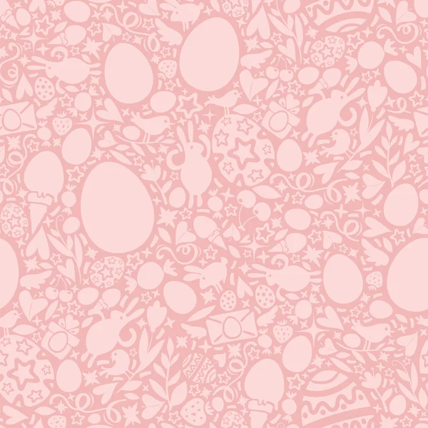 Pasen naadloze patroon in roze kleuren — Stockvector