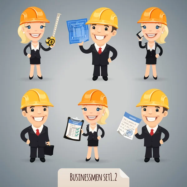 Businessmen Cartoon Characters Set1.2 — Stock Vector