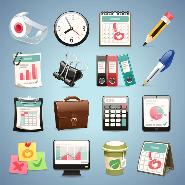 Office Equipment Icons Set1.1 — Stock Vector