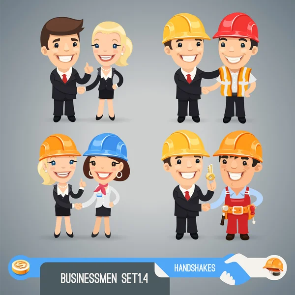 Businessmen Cartoon Characters Set1.4 — Stock Vector