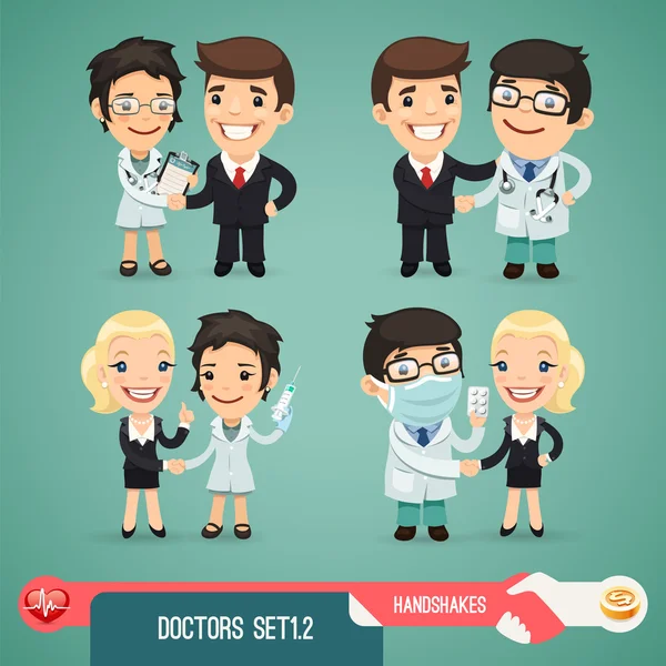 Médecins Personnages de bande dessinée Set1.2 — Image vectorielle