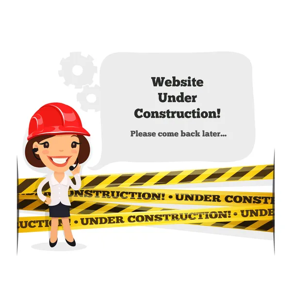 Sitio web en construcción Mensaje — Vector de stock