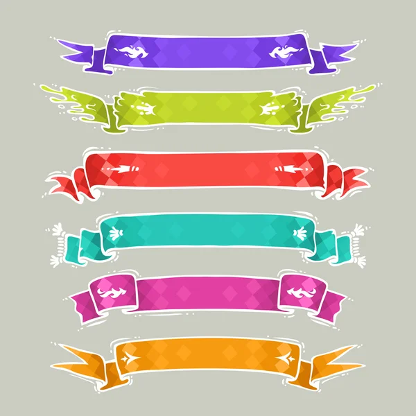 Cartoon Ribbons Set2 — Stock Vector