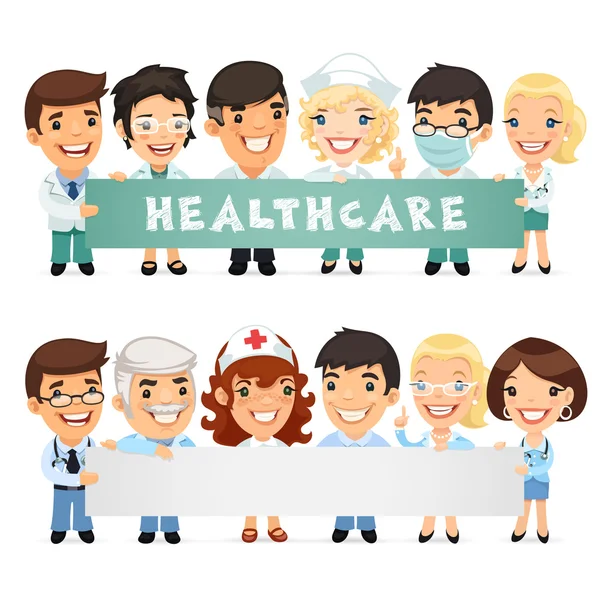 Doktorlar boş yatay banner sunulması