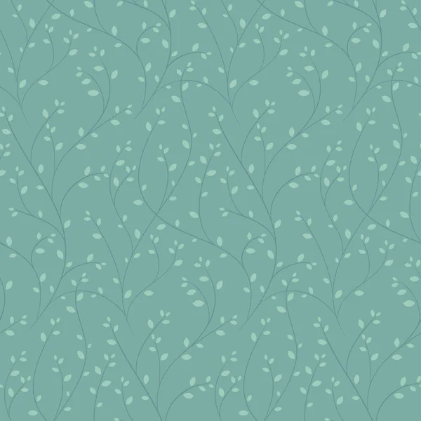 Cabang Elegan Pada Green Background Abstrak Seamless Pattern Dapat Digunakan - Stok Vektor