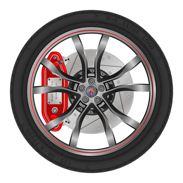 Car Wheel — Stock Vector