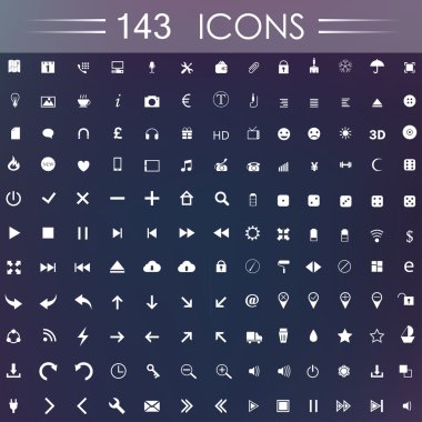Set of  Universal Modern thin line Icons for Web and Mobile clipart