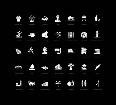 Sydney mi? Web tasarımı, uygulama ve en modern projeler için son derece basit monokrom simgelerinin toplanması. Kategori Ülkeleri ve Şehirler için evrensel klasik işaretler paketi.