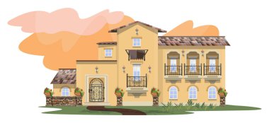 Akdeniz tarzı evi olan bir resim.