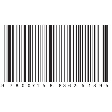 Realistic barcode vector clipart