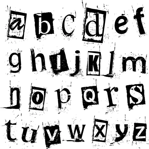 Alphabet vectoriel Grunge — Image vectorielle