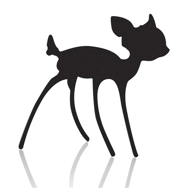 Bambi silhouet vectorillustratie — Stockvector
