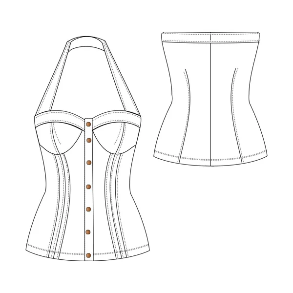 Illustration Sexy Bustier — Image vectorielle