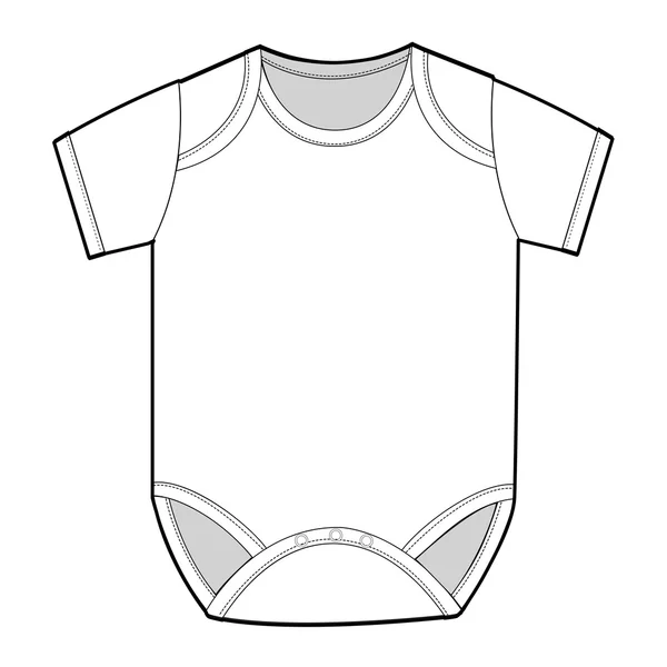 Kortärmad spädbarn bodysuit Stockvektor