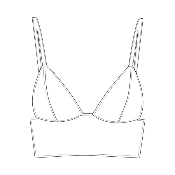 Topo de colheita na moda, bustier —  Vetores de Stock