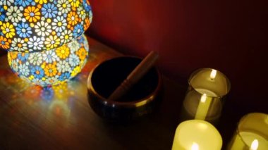 Masaj, oryantal terapi, refah ve meditasyon. Spa arkaplanı. 