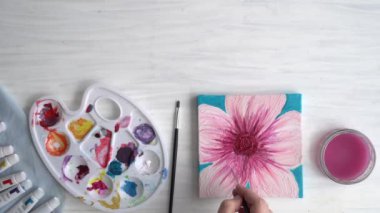 Yukarıdan Kopya Boşluğu ile Ressam Ressamın Elleri