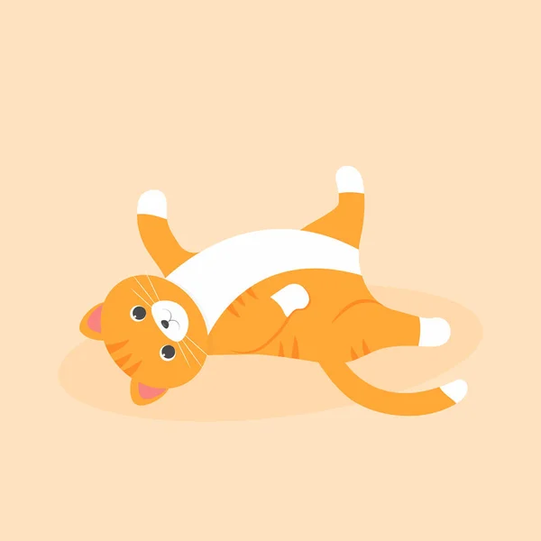 Bir Kedinin Komik Çizimi — Stok Vektör