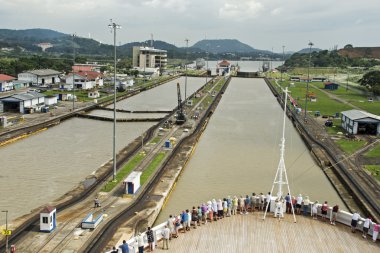  Panama Kanalı kilidi gemi