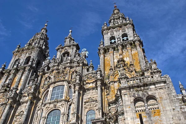 Facciata della Cattedrale Santiago de Compostela — Foto Stock