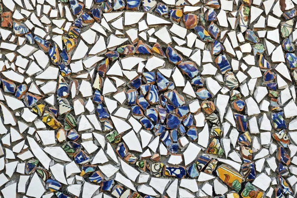 Decoration of ceramic tile fragments — Stock Photo, Image