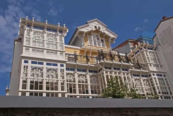 Intricate house facade in Spain — Stock Photo, Image