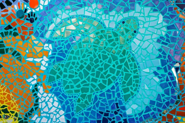 Artistic Representation Tortoise Shaped Ceramic Tile Fragments — Stock Photo, Image