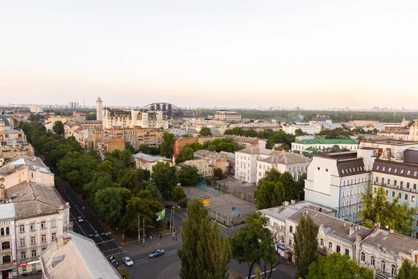 Украина Киев Июля 2015 Воздушный Панорамный Вид Центральную Историческую Часть — стоковое фото