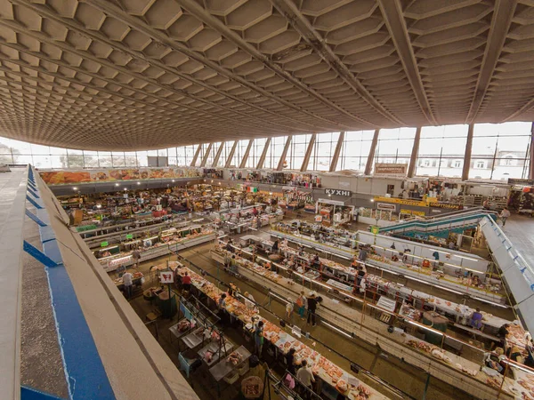 Kyiv Ukraine July 2017 Big Famous Market Building Many Sellers — Foto Stock