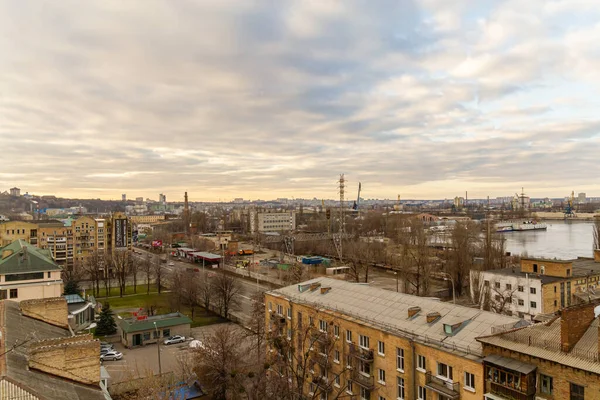 Kiew Ukraine Februar 2016 Ein Wunderschönes Panorama Der Region Podil — Stockfoto