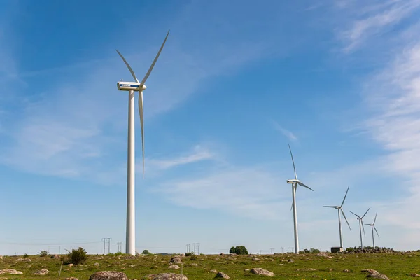 Suecia Kristianstad Mayo 2022 Enormes Turbinas Eólicas Generadores Energía Eléctrica — Foto de Stock