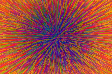 Arkaplan ve tasarım için dinamik. 3d parlak dinamik soyut arkaplan. Patlayıcı çok renkli arkaplan.