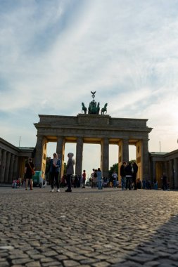 BERLIN, GERMANY - 08.07.2022: Brandenburg Gate in Berlin during daytime sunny time.