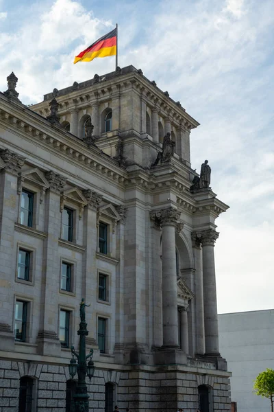 Verzicht Auf Deutsche Flagge Reichstag Berlin Deutschland — Stockfoto