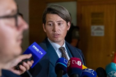 Chisinau, Moldova - 21 Haziran 2022: Igor Dodon, Petru Iarmaliuc davasında yolsuzlukla mücadele savcısı