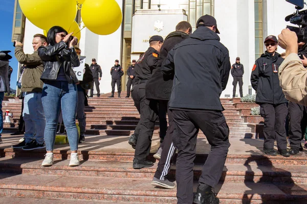 Кишинев Молдова Сентября 2022 Года Антиправительственный Митинг Кишиневе Протестующие Городе — стоковое фото