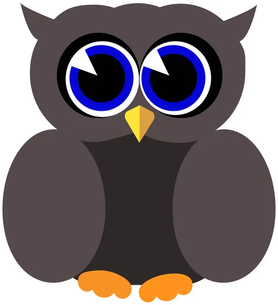  Set of colored owls isolated on white background. Stock vector illustration