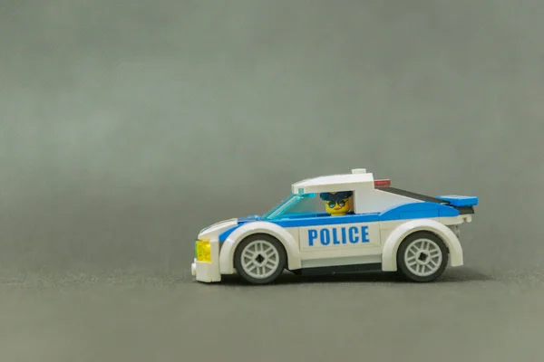 Bauru Brazil September 2019 Lego Minifigure Police Officer Driving Police — Stockfoto